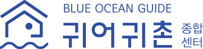 BLUE OCEAN GUIDE 귀어귀촌 종합센터 로고